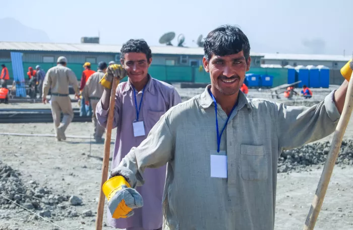 Afghanistan workers