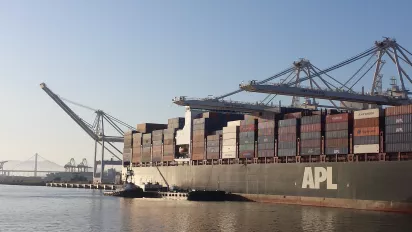 International trade Port at Oakland, California 2016