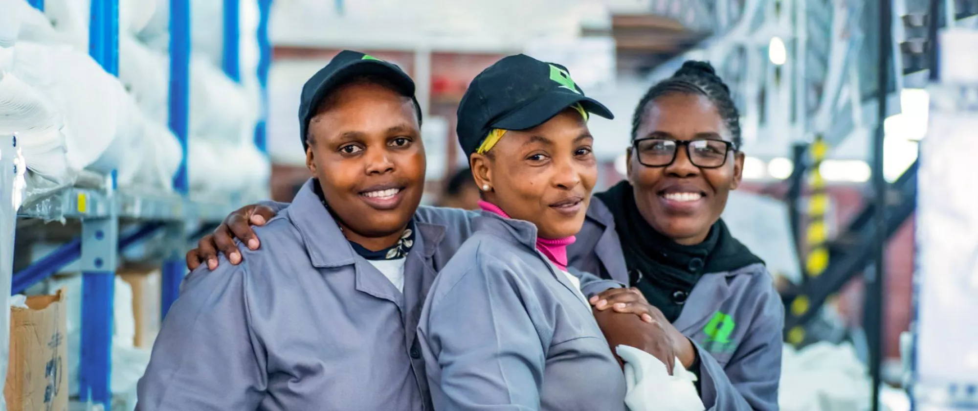 Portrait of female factory workers