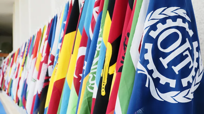 ILO member States flags